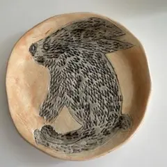 うさぎの陶器皿