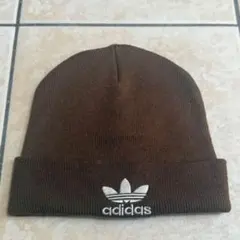 adidas アディダス 90s 刺繍ロゴ　ニット帽　ビーニー