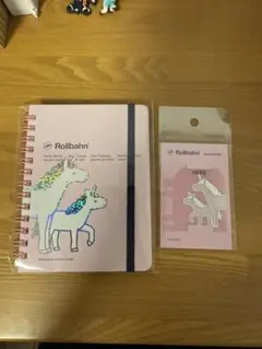 ロルバーンユニコーンM ライトピンク　ノート＆ブックマーク