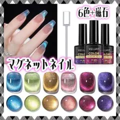 キャッツアイネイル ジェルネイル 6色セット マグネットネイル XEIJAYI