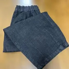 しまむら　シーズンリーズン ダークデニム コクーンパンツ ゴムウエスト