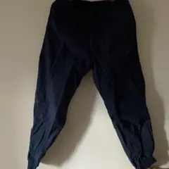 ユニクロネイビー ワイドパンツ ゴムウエスト