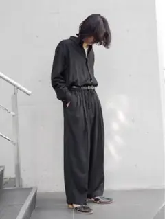 YOKO SAKAMOTO JUMP SUIT 25ss 黒L つなぎ　定価6万