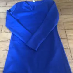 裏起毛青色 長袖 トップス サイズ2