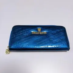 ハローキティ エンボス加工 長財布 青