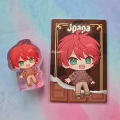 カラフルピーチ　じゃぱぱ　スイパラアクリルフィギュア&バレンタインカード1枚