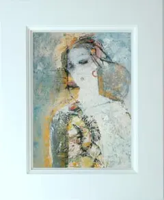 油絵 菅家令子 絵 絵画 インテリア uF6-010811 人物 女性 - メルカリ