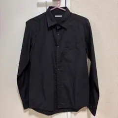 【GUジーユー 】襟付き長袖シャツ ブラック S