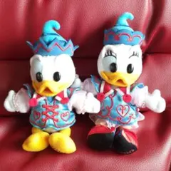 ☆Disney☆2010年☆ドナルドダック＆デイジー☆ぬいぐるみバッチ