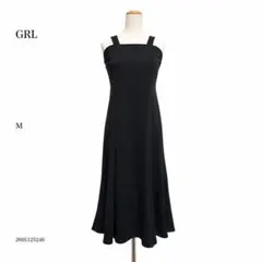 ★美品★GRL グレイル ロング ワンピース ブラック ノースリーブ Mジャージ
