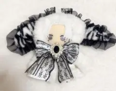 ぬい服 ハンドメイド ヒョウ柄 レオパード柄 白黒 10cm 11cm
