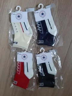 【新品未使用】CONVERSE ALL STAR キッズ靴下 4色セット