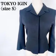 【完売モデル】トウキョウイギン　七分袖ブラックフォーマル比翼仕立てジャケット