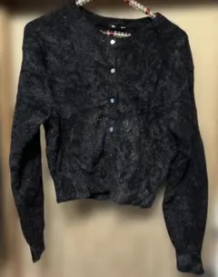 GU★ラメ★カーディガン★M★黒