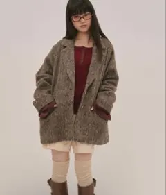loin nuit shaggy coat シャギーコート ブラウン - メルカリ