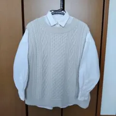 アースミュージック＆エコロジーブラウスとニットベスト セット