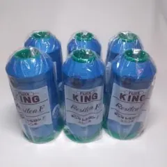 R24 #50 キングレジロンF 6本セット ナイロン100% ブルー 未使用品