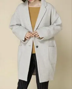 JEANASIS グレー オーバーサイズ チェスターコート