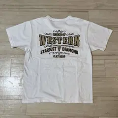 緑茶様専用　フラットヘッド　バックプリント　　　Tシャツ　38 ホワイト