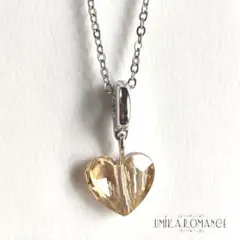 一点限り！刻印入り 金色ハート ネックレス★ハンドメイド
