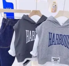 HARBOUR BANA フード付きパーカー　グレー