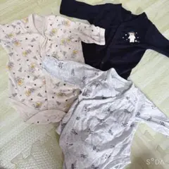 西松屋、ユニクロ 新生児 ベビーロンパース 60cm　3点