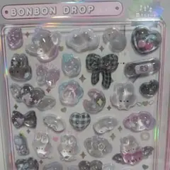 ボンボンドロップ シールセット　正規品　⑤しろくろボンボン