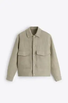 ZARA ザラ リネンコットンブレンド ジャケット ブルゾン