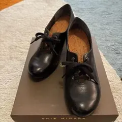 CHIE MIHARA チエミハラ レザー37.5 ブラック レースアップ