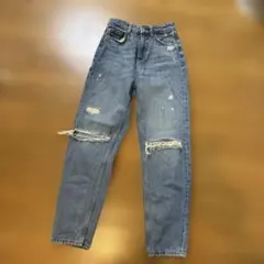 ZARA デニム　ダメージ　32