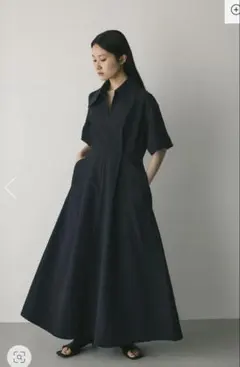 ビッグカラーフレアワンピース　スタイルミキサー