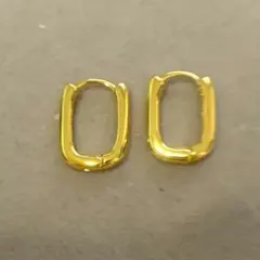 SVゴールドコーティングピアス　スモールピアス　フープ　スクエア　即購入OK