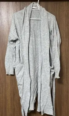 グレー ロングカーディガン LABEL COLLECTION BASIC