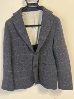 Steven Alan ウール テーラードジャケット チェック ネイビー S