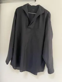 comoli スキッパーシャツ　22SS ウールシルク