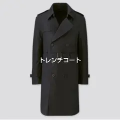 UNIQLO　ユニクロ　トレンチコート（ベルト付）　ネイビー　美品　L