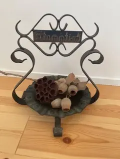 アンティーク小物置きトレイキャンドルスタンドドライフラワーガーデニング