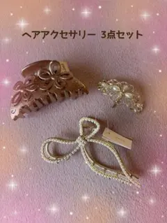 ヘアアクセサリー バンスクリップ ヘアクリップ 3点セット 3COINS 他のサムネイル