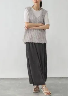 グローバルワーク　フェザーベスト2点セット（グレー）