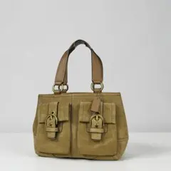 COACH Soho Suede Fringe Hobo Olive Brown - メルカリ