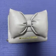 Maison de FLEUR 三つ折り財布 リボン パープルのサムネイル