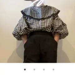 ito作家　big collar piping tops【checkered】