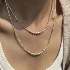 2way パールネックレス　ロングネックレス　パール　パーティー　結婚式　卒業式