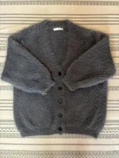 グレー ファー風カーディガン