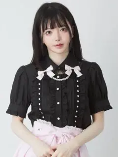 Ank Rouge ブラウス 丸えり リボンのサムネイル