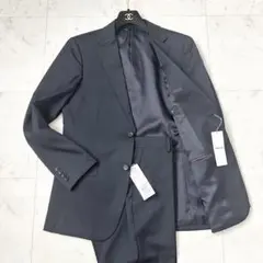 新品✨コムサイズム コムサ　ビジネススーツ セットアップ　ストライプ　ネイビー