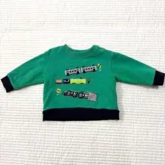 klädskaap クレードスコープ電車踏切刺繍 トレーナー 80