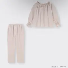 GU ジーユー　パジャマ　オーガニックコットン2WAYラウンジセット長袖 M