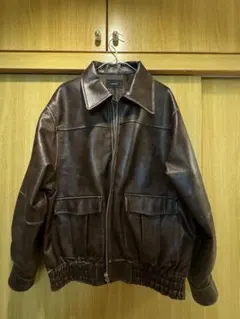 美品　最終値下げ　EMODAレザーオーバーブルゾンのサムネイル