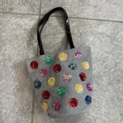 スパンコール トートバッグ